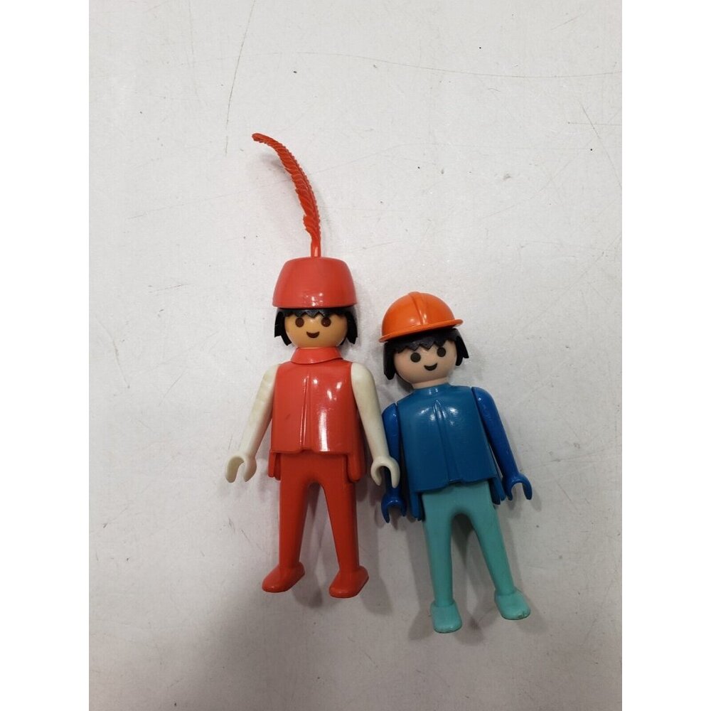 Vintage Playmobil Geobra Figures 1974 Construction, Horses, Accessories - Picture 4 of 16